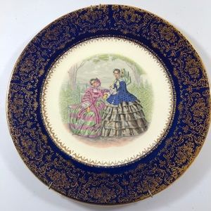 Decorative Vintage China Purple Dinner Plate